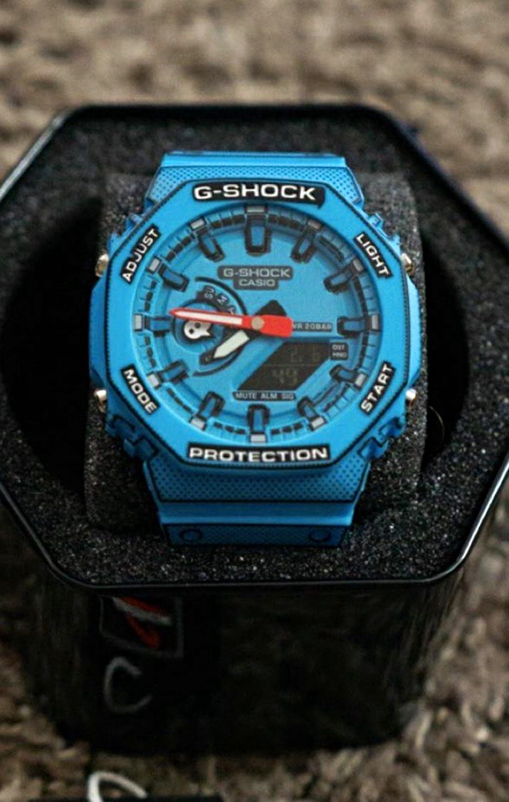 Casio G-SHOCK GA-2100 Blue Analog-Digital Quartz Resin Watch 200m Shock