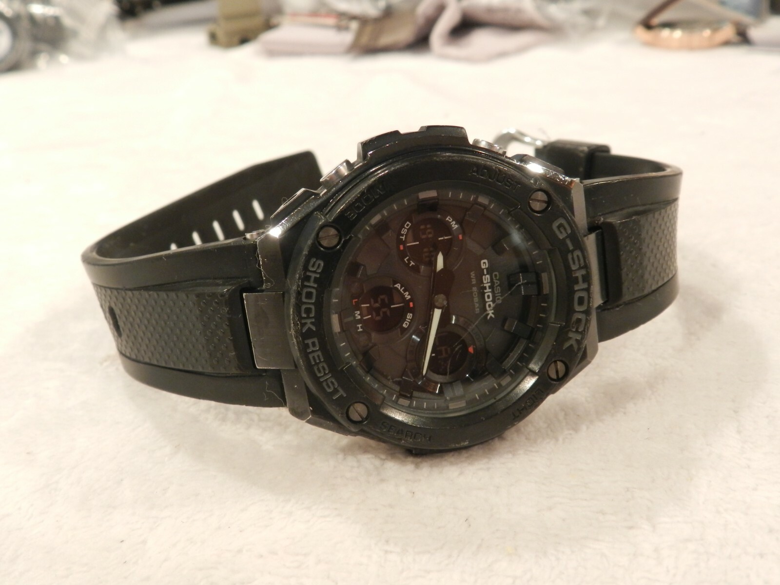 Casio Men’s G Shock Stainless Steel Quartz Watch with Resin Strap GST-S100G-1BCR
