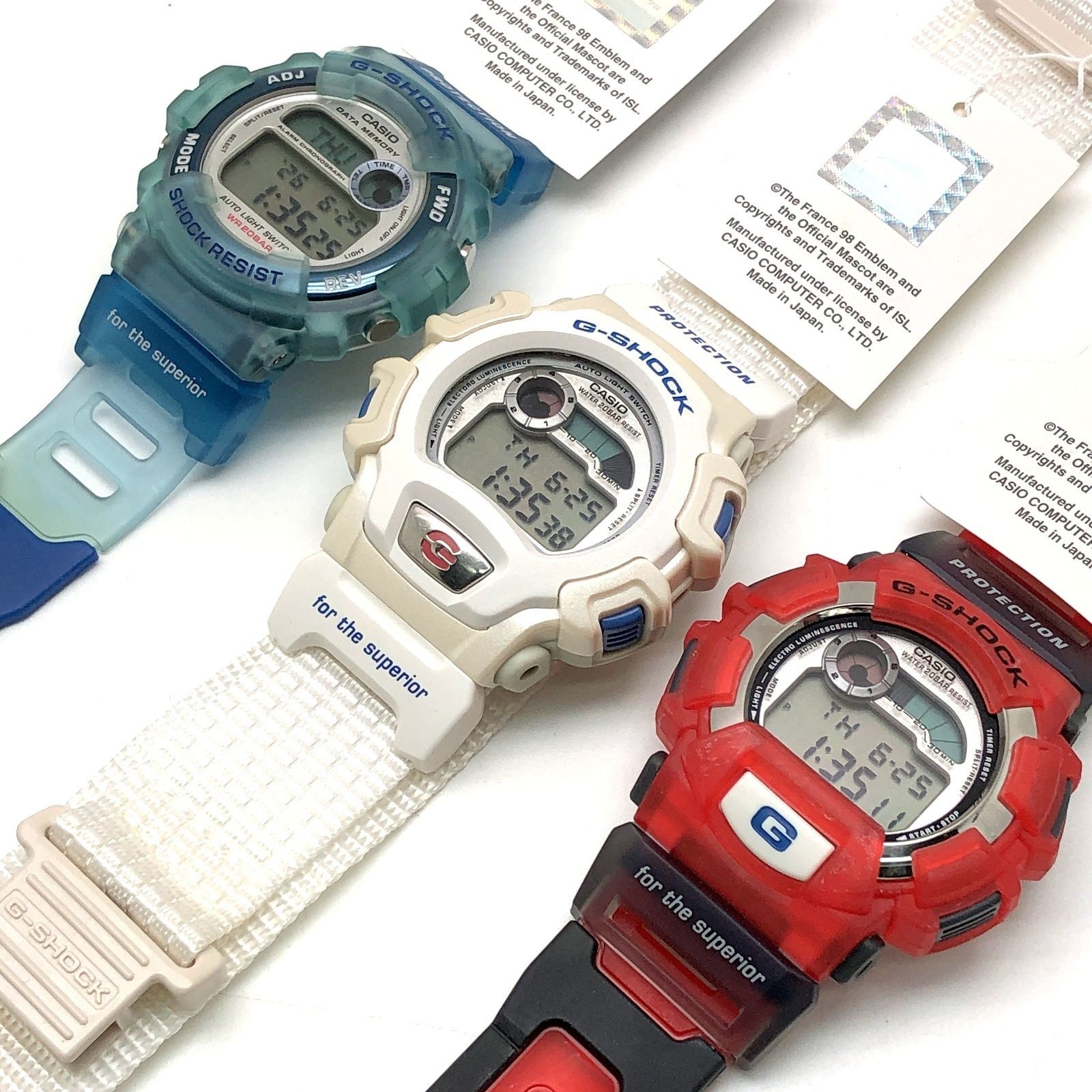 G SHOCK G WCUP98 World Cup France Official Collaboration Set of 3 with Special C
