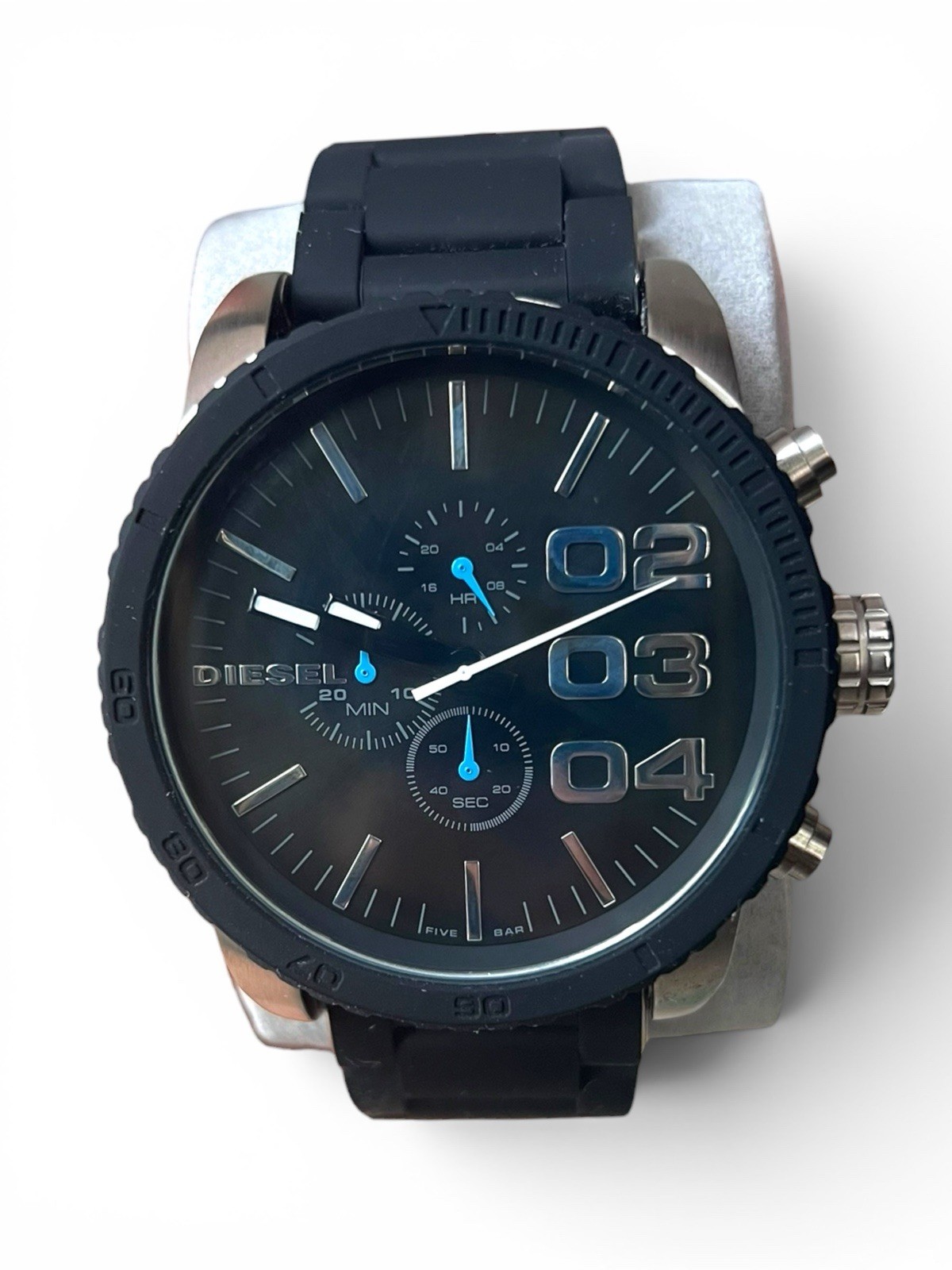 Diesel DZ4255 Oversized Chronograph Black Silicone Men’s Watch 58mm