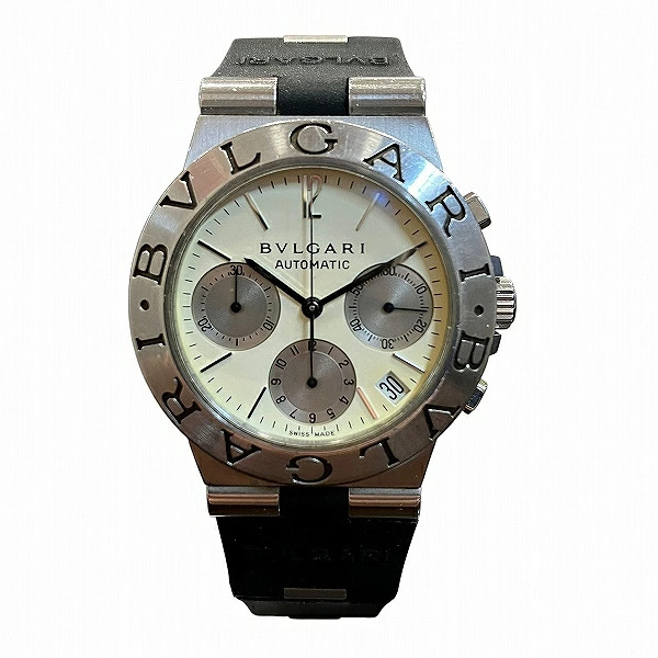 Bvlgari Diagonosport Chronograph CH35S Stainless Steel / Rubber 36mm #WPW050