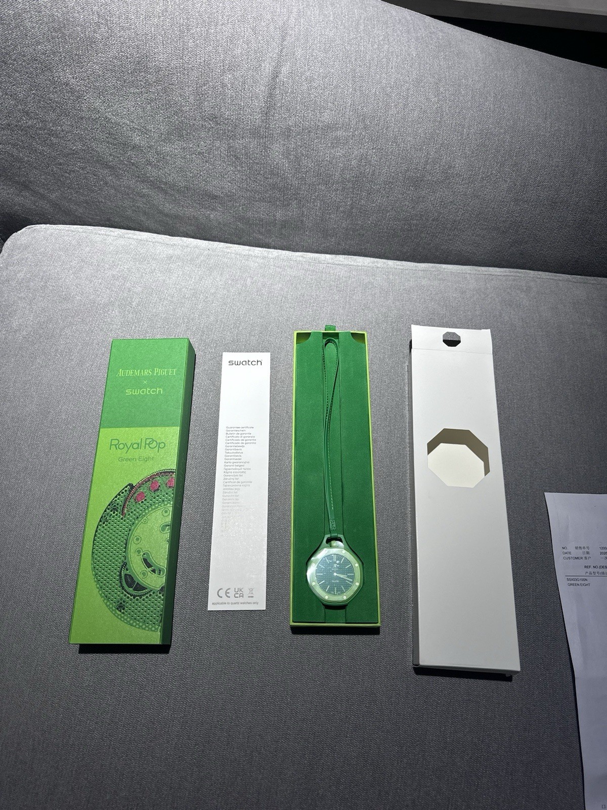 Swatch x AP Green Eight Brand New With Warranty & Receipt ( + wristbands)
