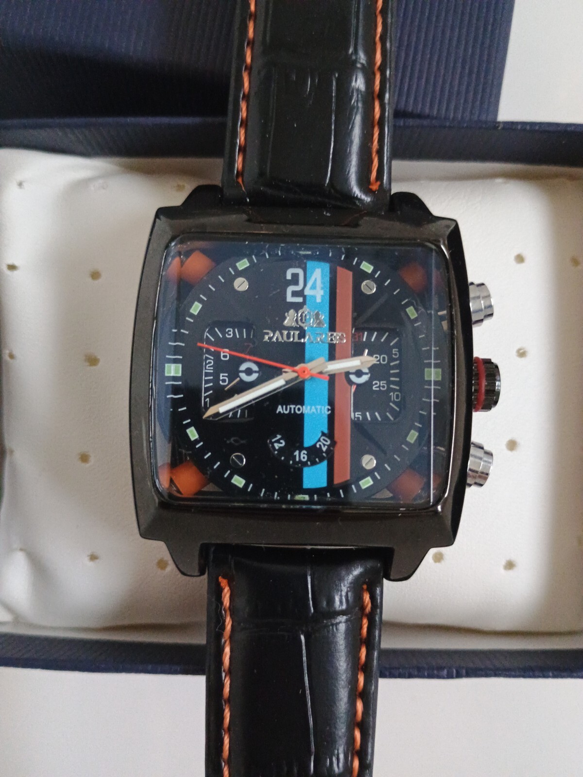 Mens Motorsport Le Mans race Steve McQueen Style Watch With tag lovely gift