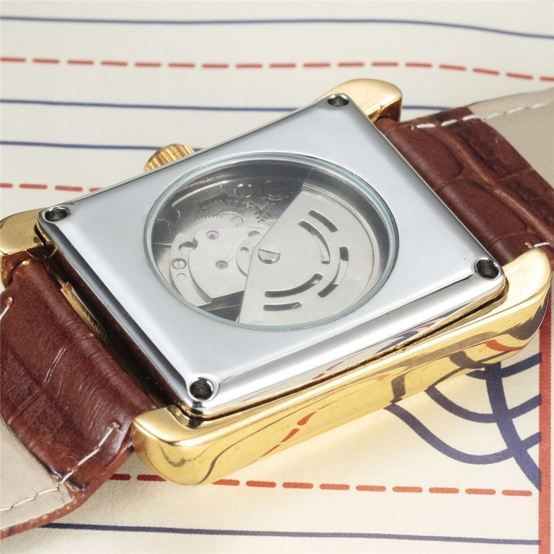 Luxury Men Mechanical Automatic square Watch Wristwatch fashion Business Gifts