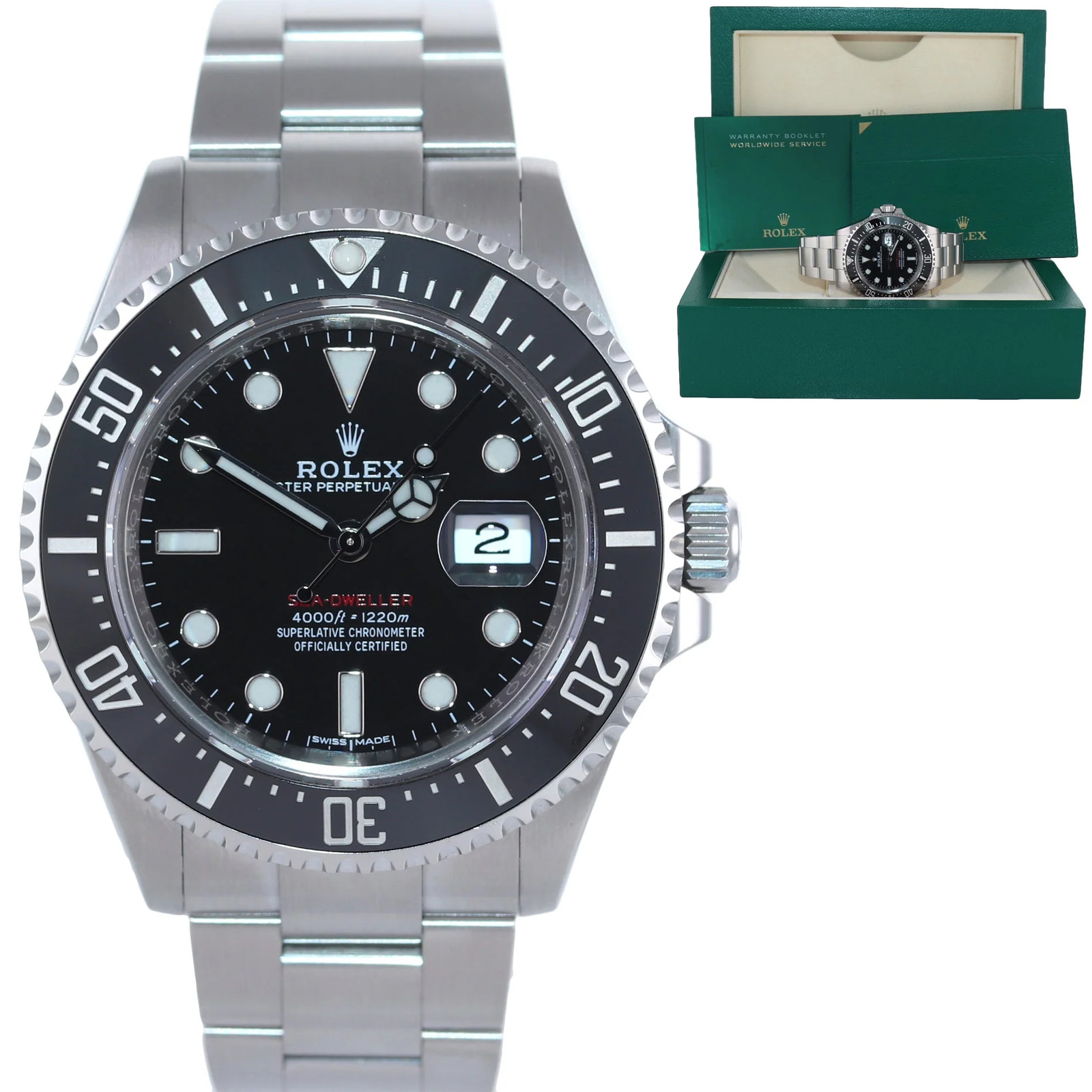 2018 MINT Rolex 126600 Red Seadweller SD43 43mm Mark 1 Mk1 Ceramic Steel Watch