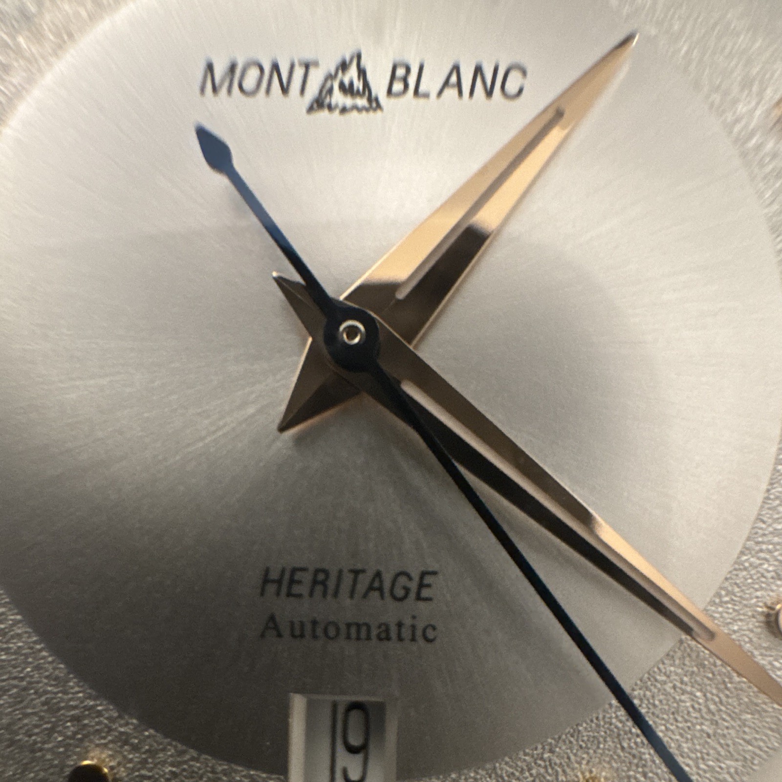 Montblanc Heritage Automatic Silver Dial 40mm Steel Brown Leather Date Watch