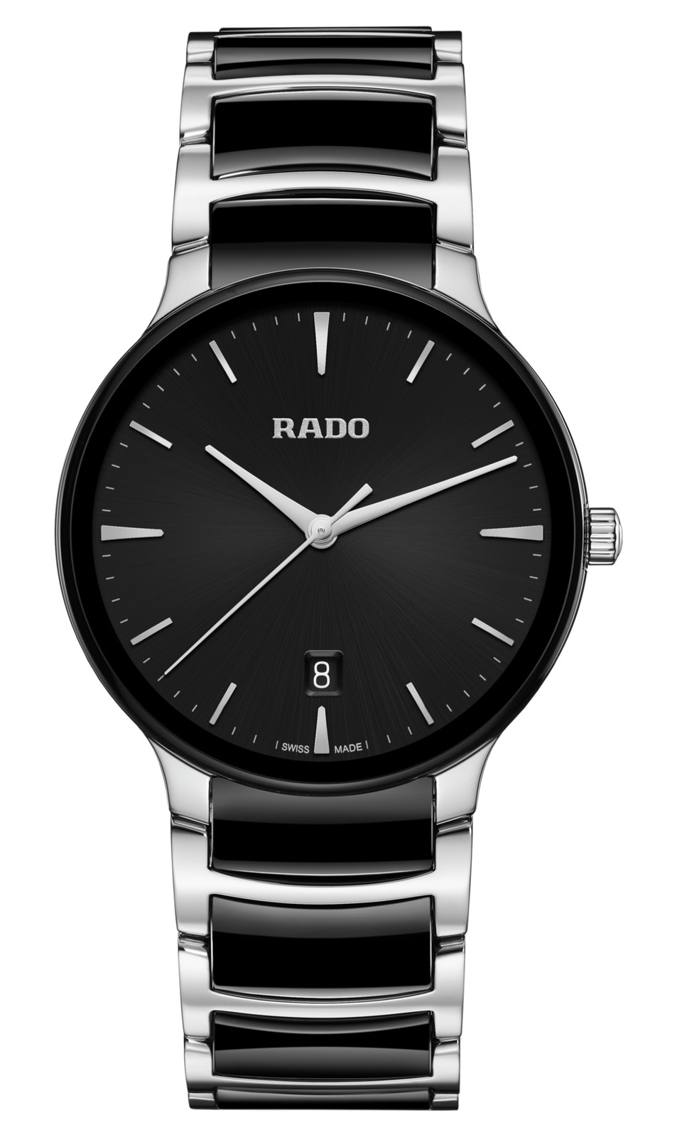 New Rado Centrix Stainless Steel Black Dial Men’s Watch R30021152