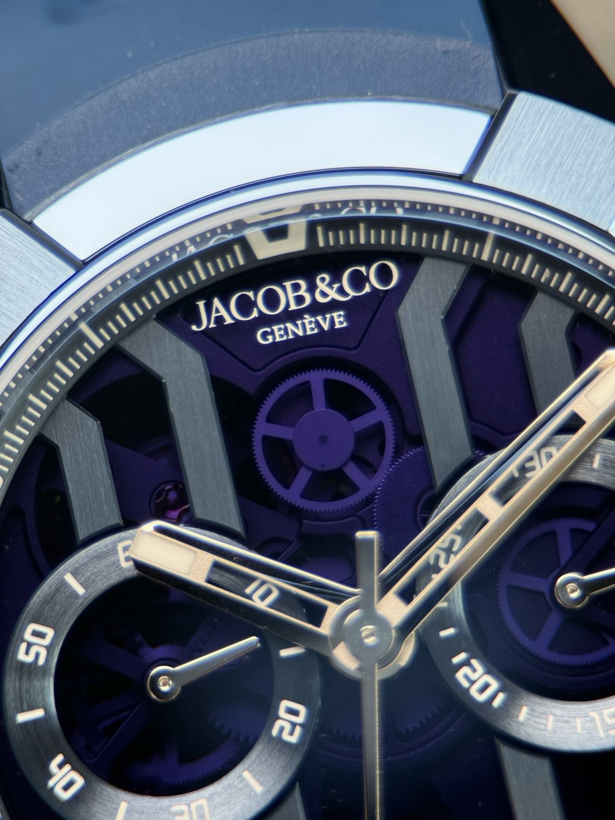 Jacob & Co. Epic X Chronograph EC400.22.AF.AA.A Titanium Blue w. Papers 2026