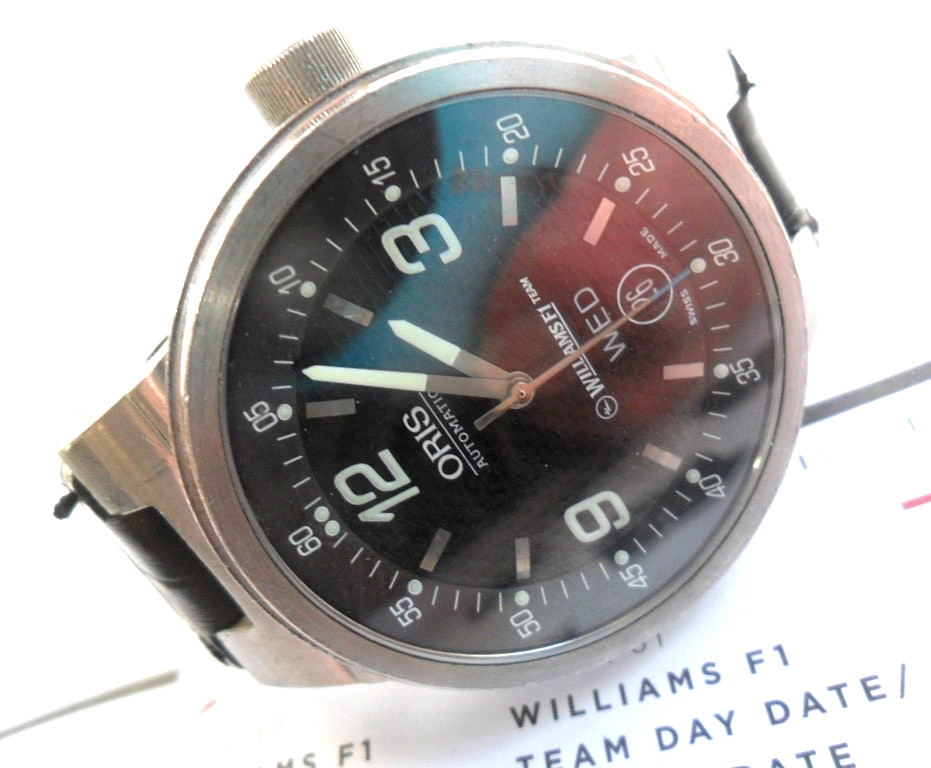 Stainless Steel Mens Oris Williams F1 Team Swiss 25 Jewel Automatic 50M Watch