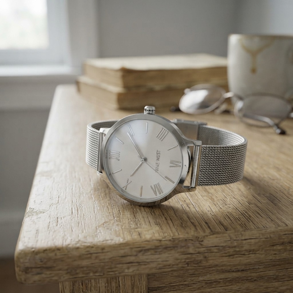 Minimalist Women’s Mesh Bracelet Watch – Stylish Silver & Scratch-Resistant