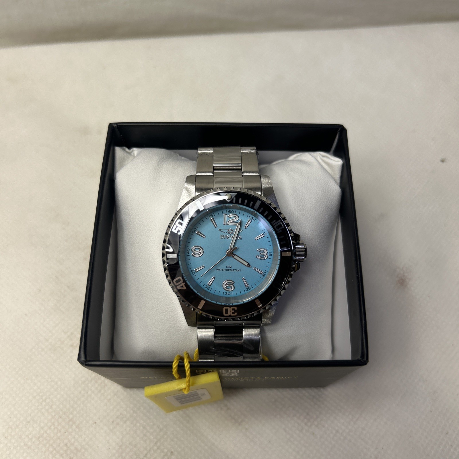 Invicta Pro Diver Men’s 40mm Quartz Watch Light Blue Dial Steel 200M New 50852