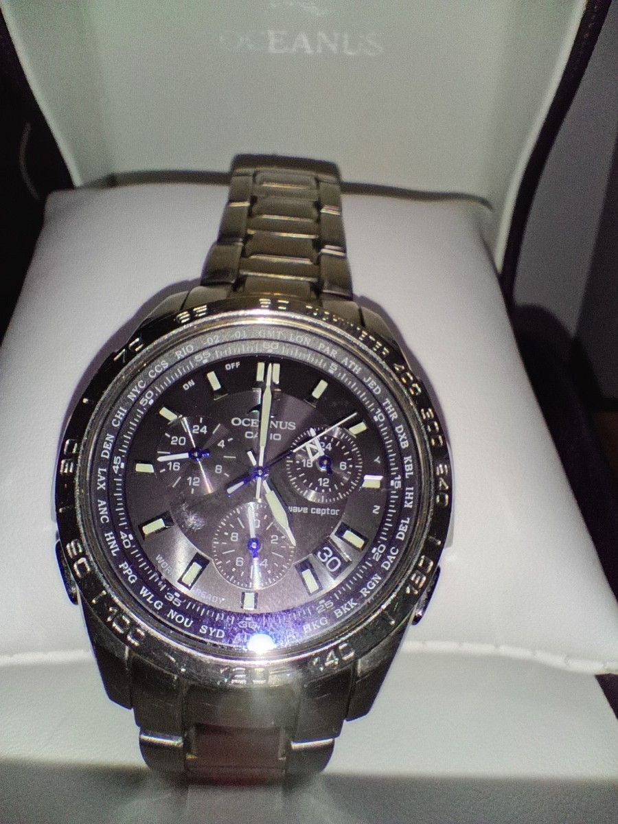 CASIO OCEANUS OCW-600 Titanium Men’s Silver Wristwatch Accessory Fashion Casual