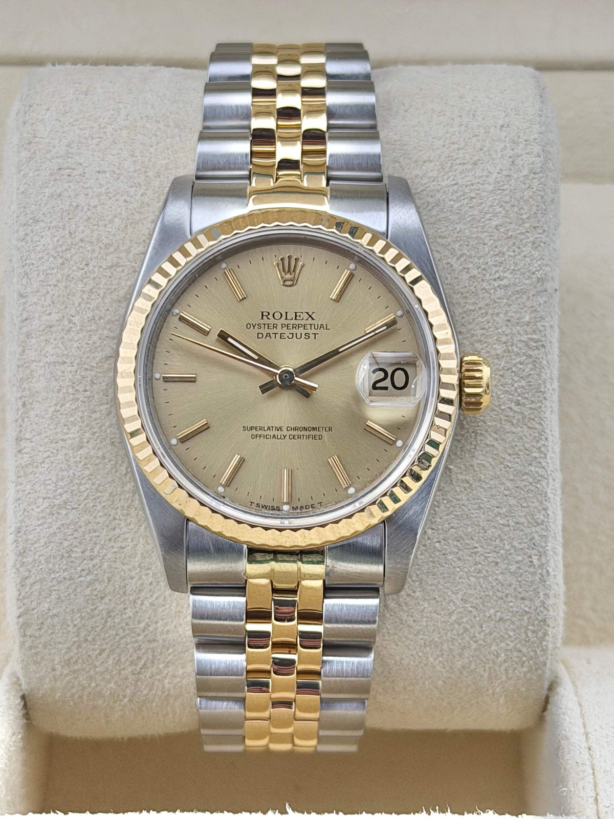 1989 Rolex DateJust 68273 31mm 18k Yellow/ Stainless Jubilee – Pre Owned Watch O