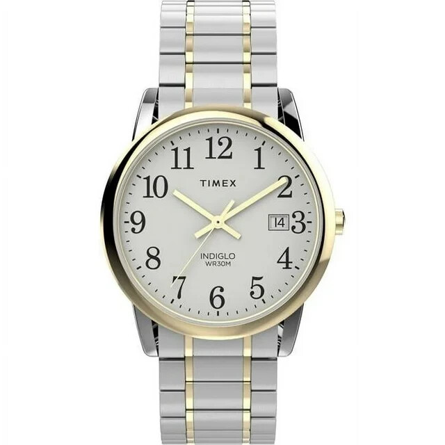Timex TW2W52700, Easy Reader, Men’s, 2-Tone Expansion, Indiglo, Date, 35MM