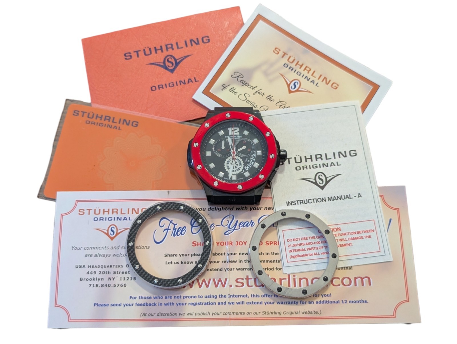 Stuhrling Apocalypse Trinity Original Mens Watch With Interchangeable Bezels