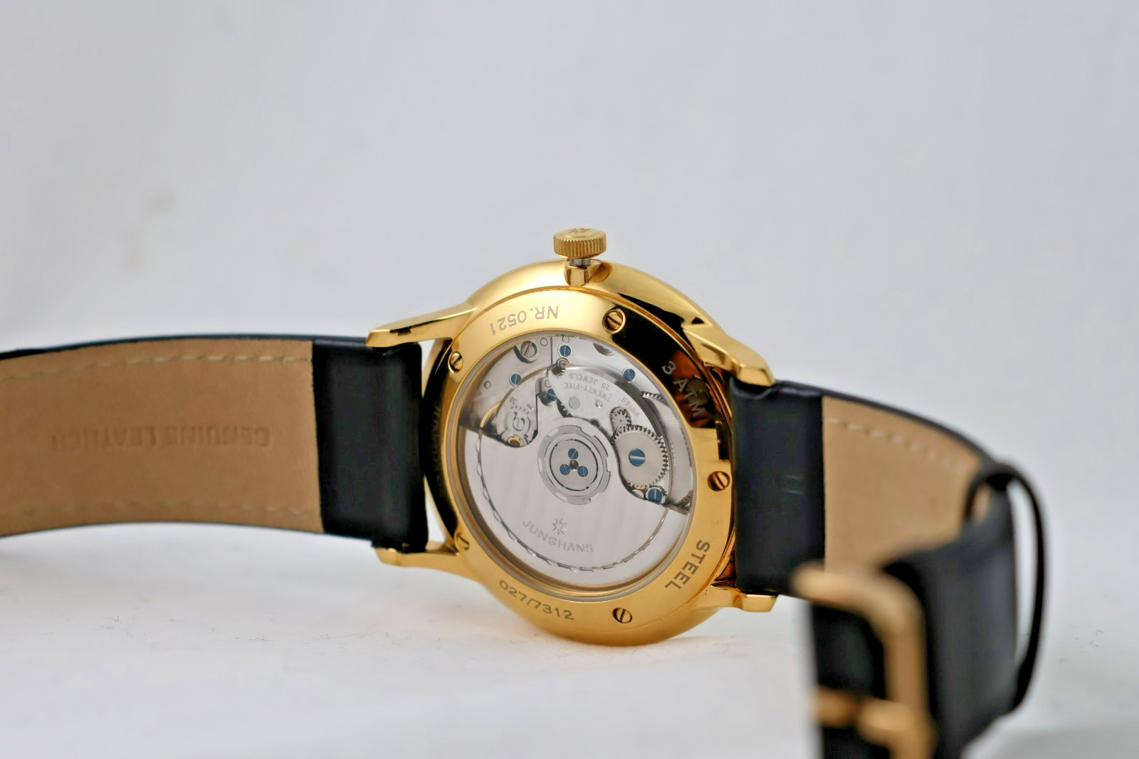 Junghans Meister 027/7312 Automatic Gold Tone White Dial Date made in germany