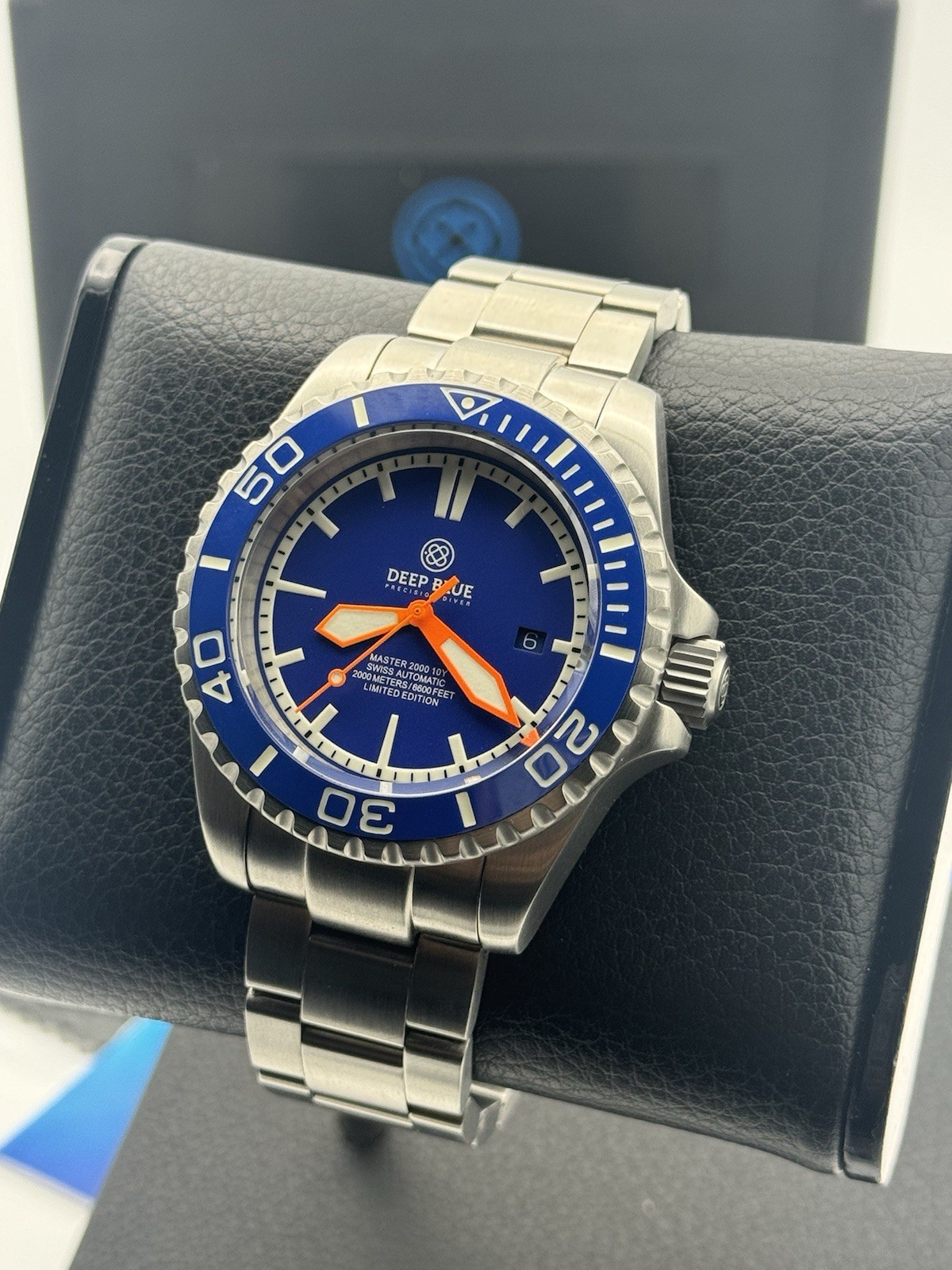 DEEP BLUE MASTER 2000 “10 YEAR ANNIVERSARY” 46MM BLUE DIAL! 2000M DIVER!