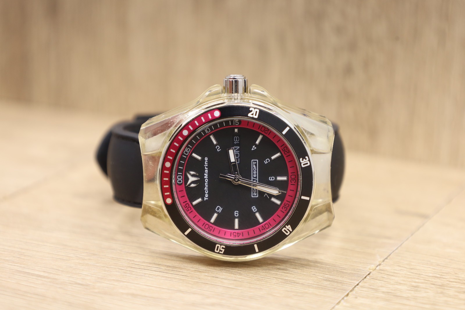Technomarine Cruise Black / Pink Stainless Steel Womens Watch 110013 New Batt