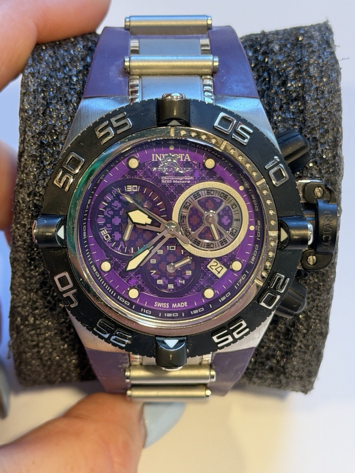 Invicta Subaqua Noma IV Purple Dial with Chronograph Subdials Men’s