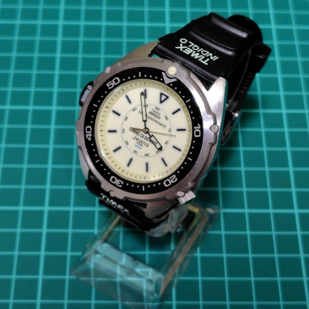 TIMEX Watch junk For Parts Repair Cream White 20cm 7.87in Backlight Works