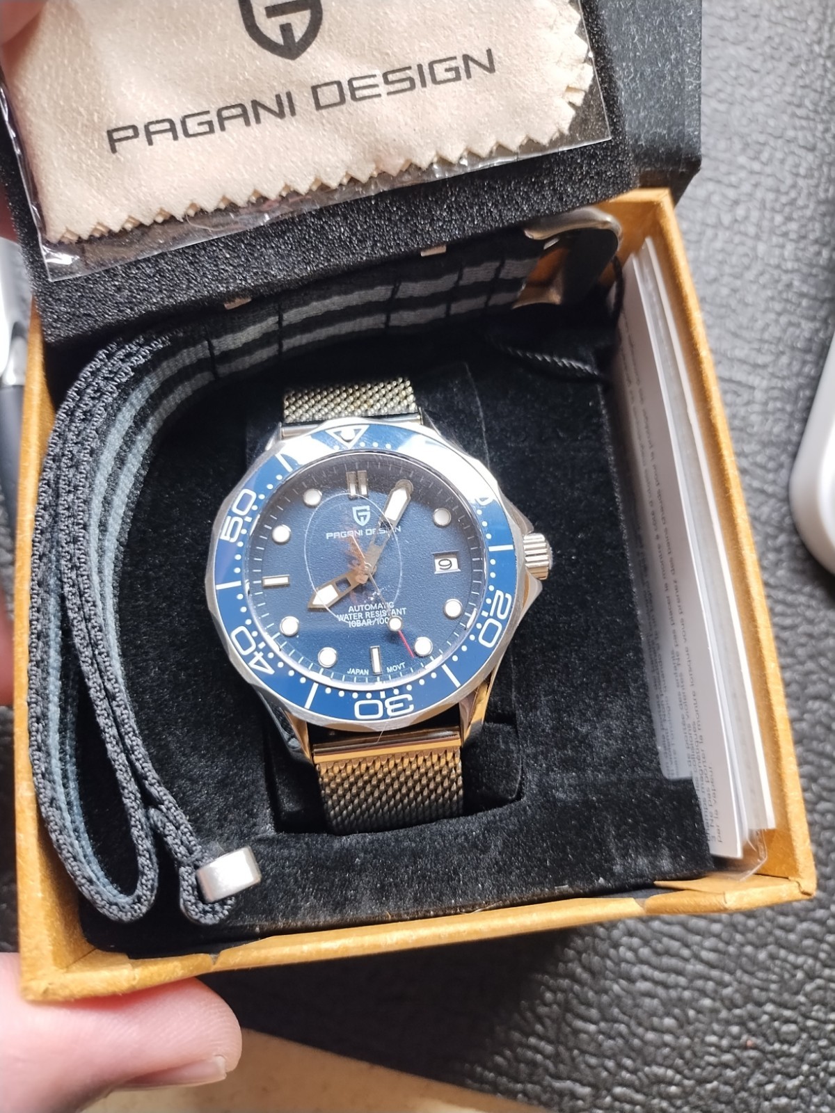 Pagani Design PD-1667.NH35. 42mm.Mesh Bracelet.Ships from USA
