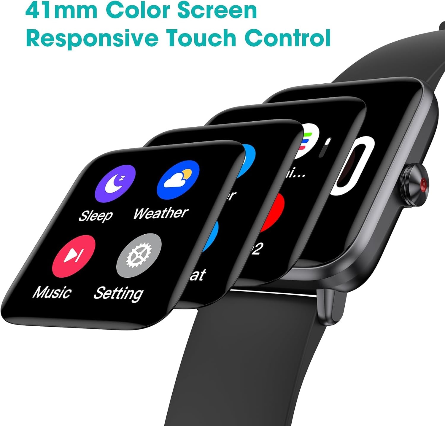 Pedometer Watch Senior Friendly No App/Phone Required, Waterproof 41mm, Black
