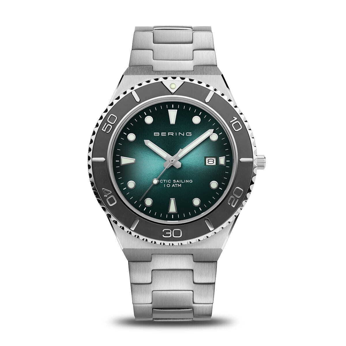 Bering Classic Mens Polished Silver-tone Watch 18940-708 (FEDEX 2 DAY US)