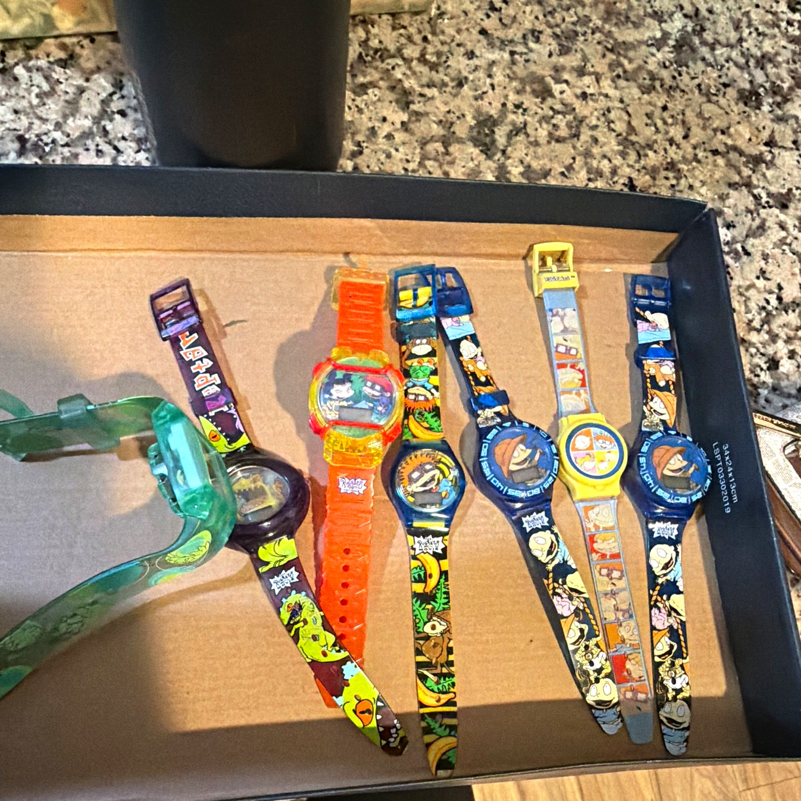 Nickelodeon Rugrats Lot of 6 Kids Digital LCD Quartz Plastic Wristwatches 1997