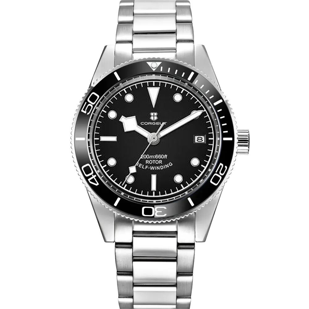 41mm Corgeut Black Blue Green Dial Sapphire Glass NH35 Automatic Mens Watch