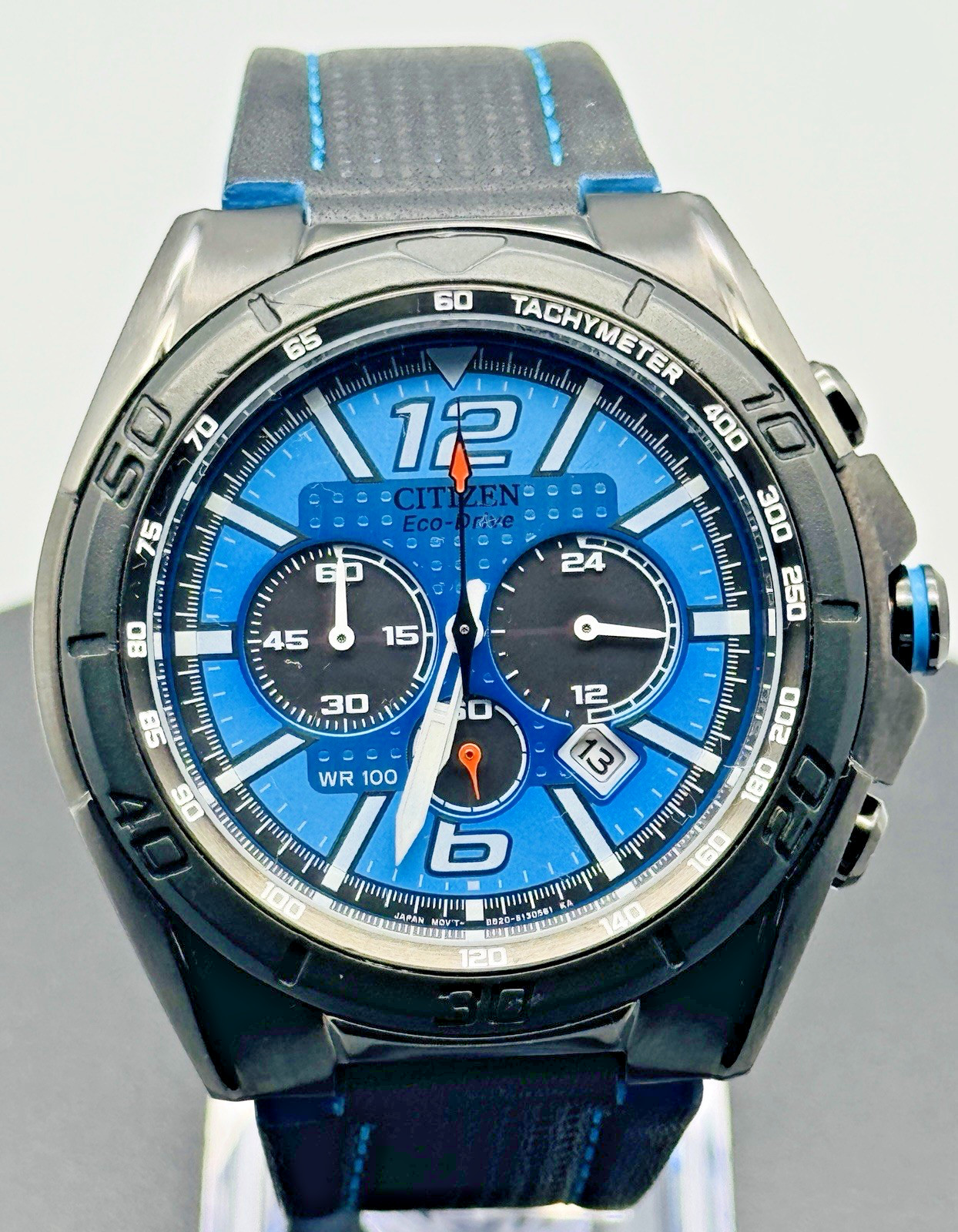 Citizen Eco-Drive Weekender Sport Casual Watch Chronograph CA4148-00L Blue Dial