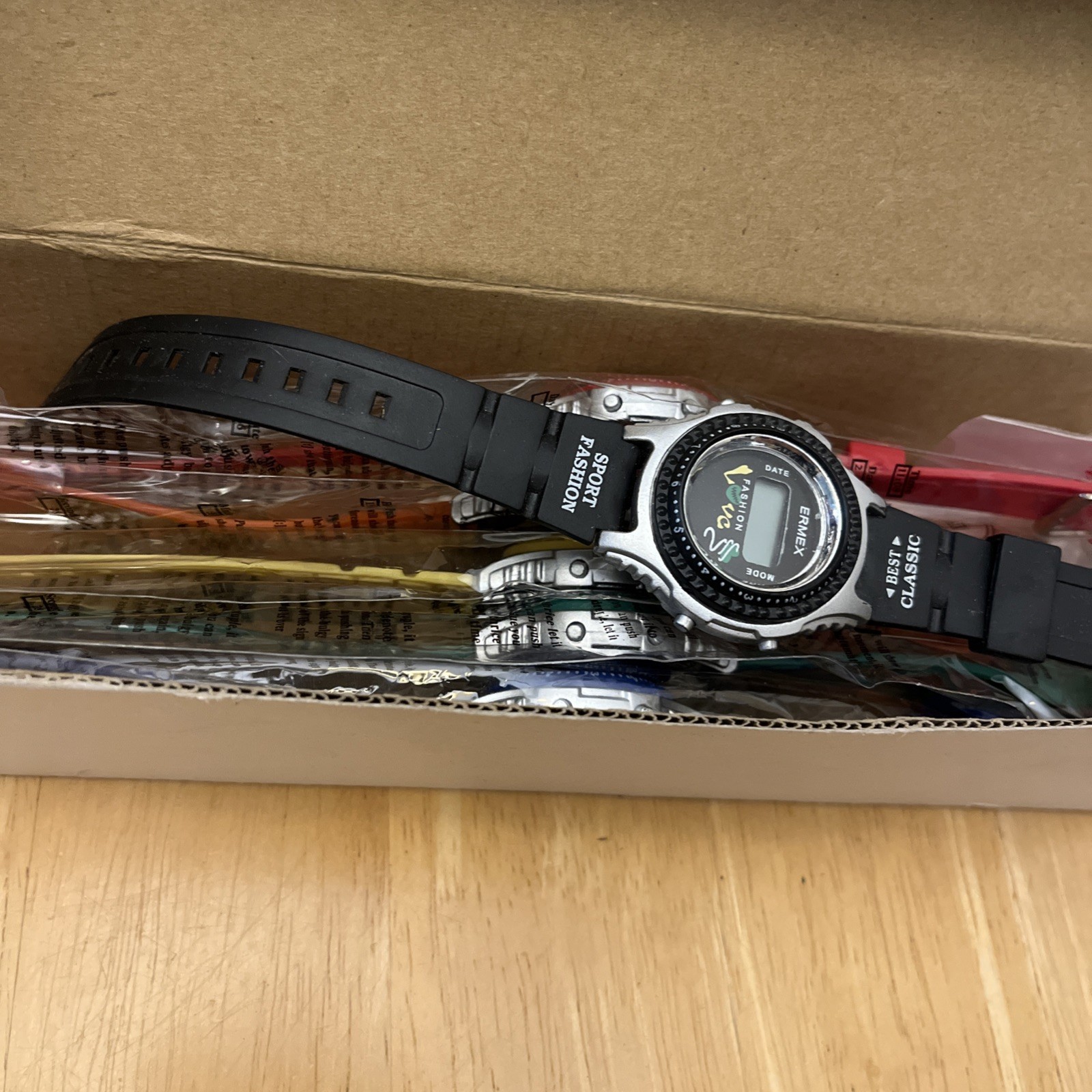 Lot Of 5 New 1 Preowned Ermex Fashion Kids Watches Multiple Colors Needs Batt