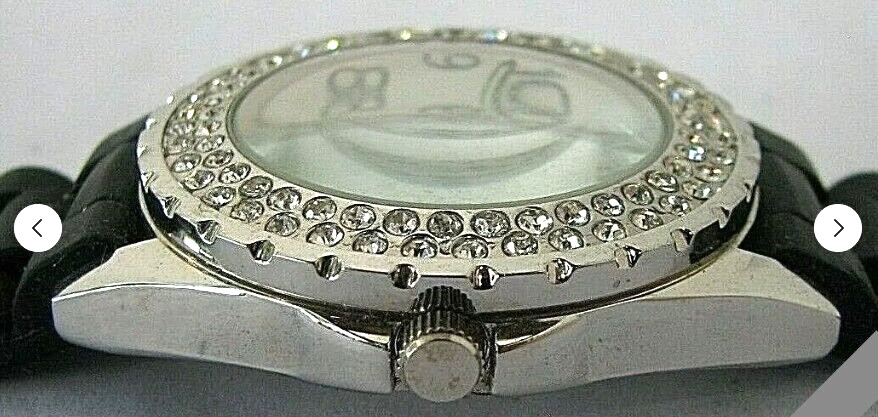 Serena Watch with battery powered Quartz movement and Rubber Bracelet.