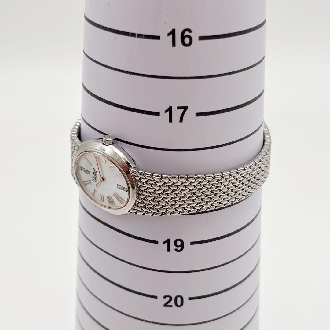 Credor 5A70 0BB0 Diamond Shell Dial Ladies Watch Wrist 18.0cm 7.1in Seiko