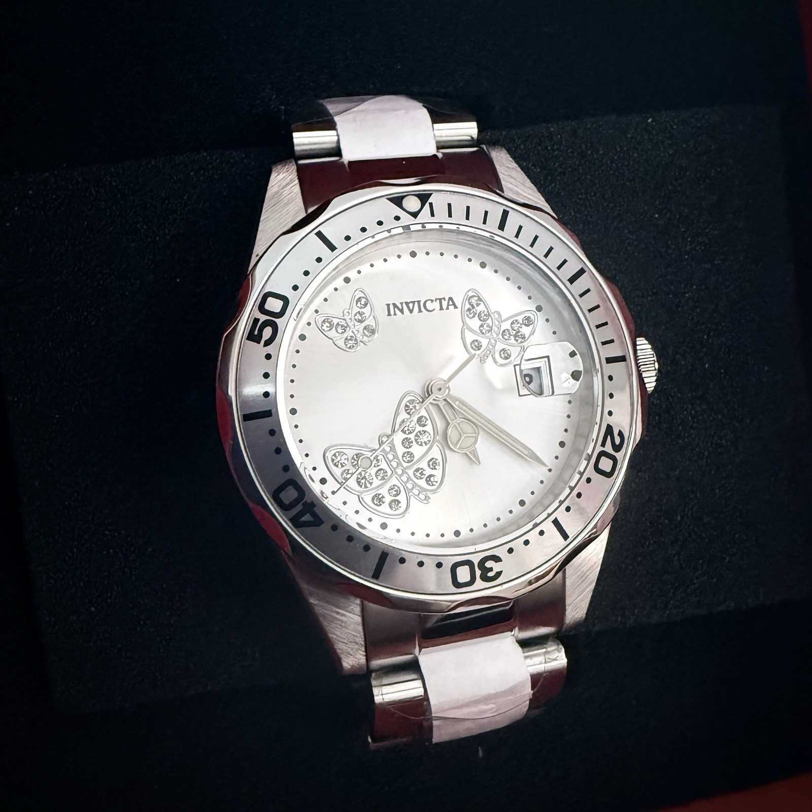 🦋Invicta Angel Women’s Watch- Butterfly Dial🦋, 38mm, Silver (12503)-NEW IN BOX