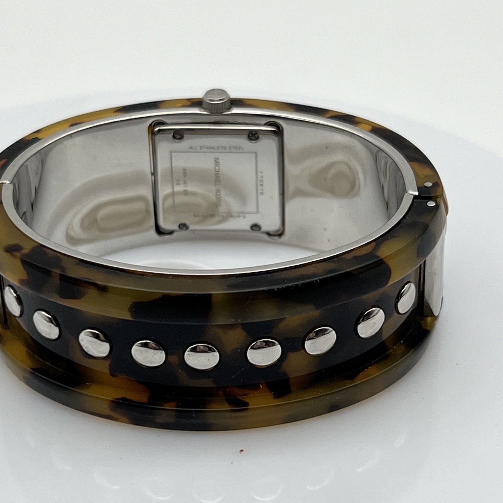 Michael Kors Tortoise Acrylic Brown Dial Ladies Watch MK4130 Quartz Untested