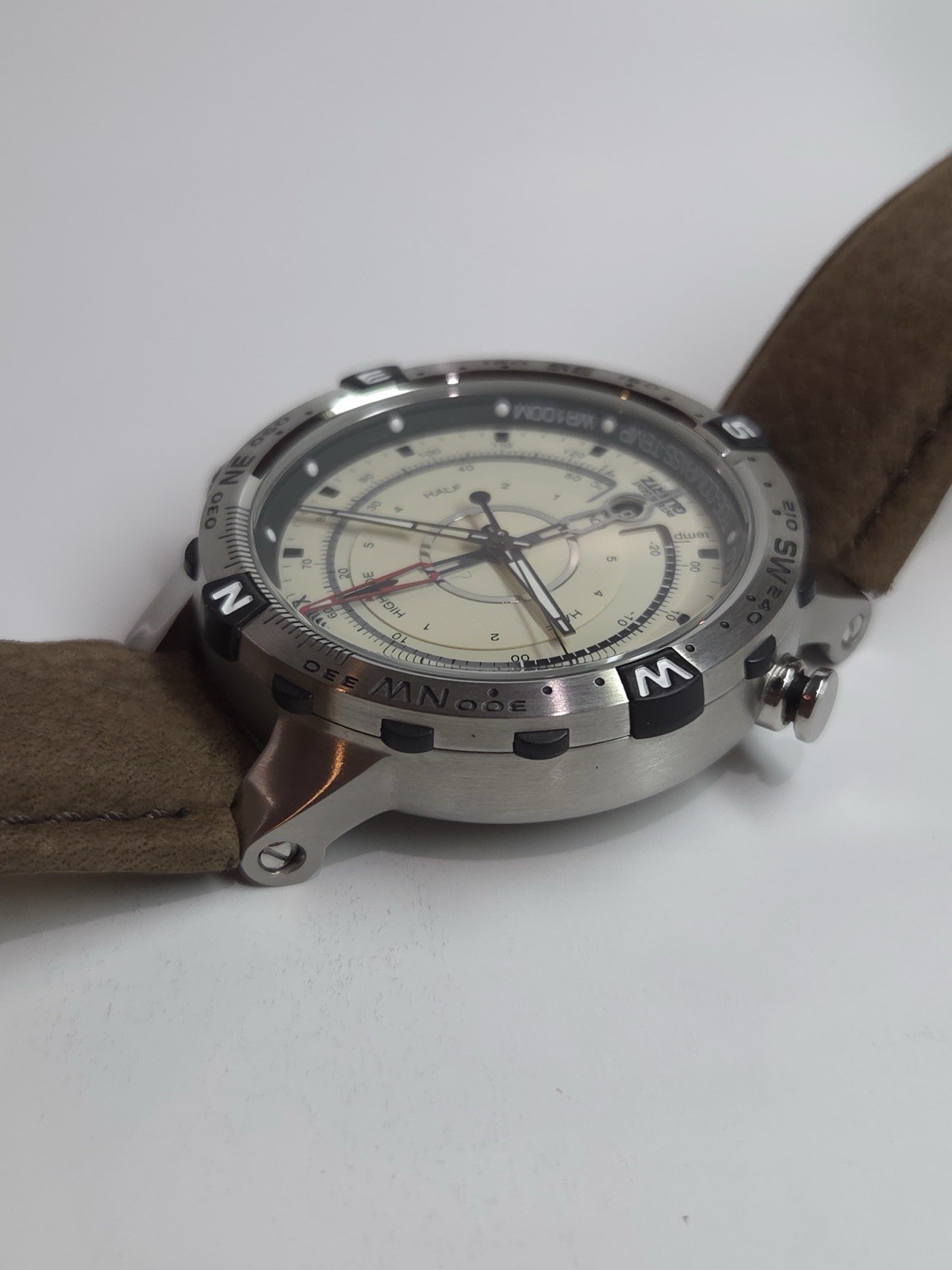 Timex Expedition T2N721 Compass Tide Temperature 100M Brown Strap Watch