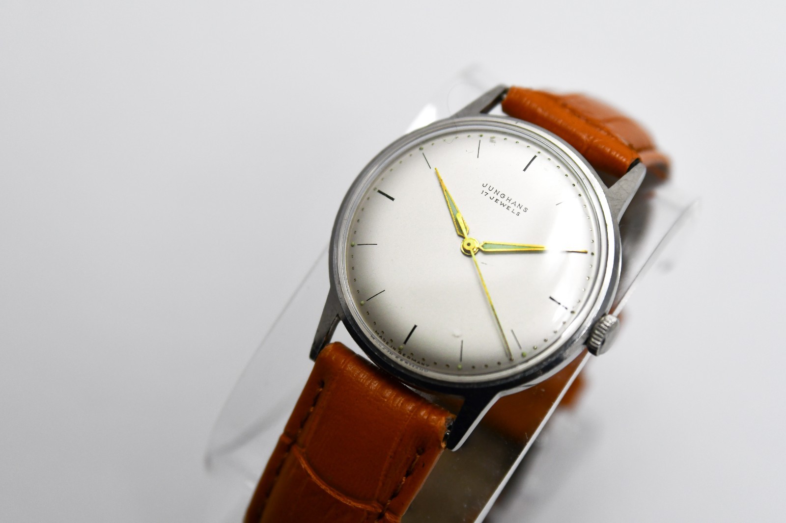 Vintage 1960s Junghans 17 Jewels Manual Wind – Minimalist Bauhaus Style
