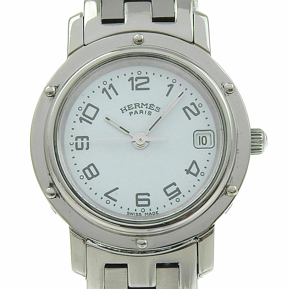 HERMES Clipper CL4.210 Wrist Size ～15.0cm Ladies Used Watch #93023