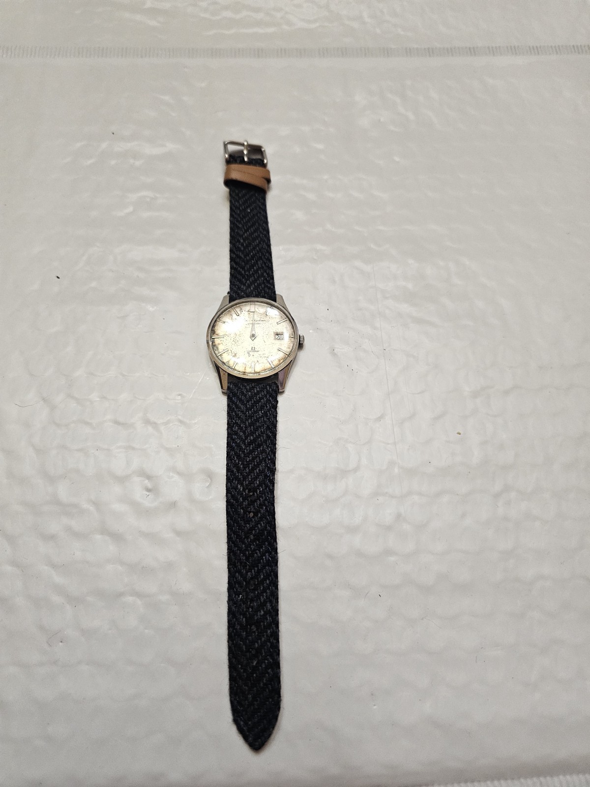 Vtg Watch Seiko Skyliner Calendar 21 jewels Manual Wind Mens Watch 4 Parts #11