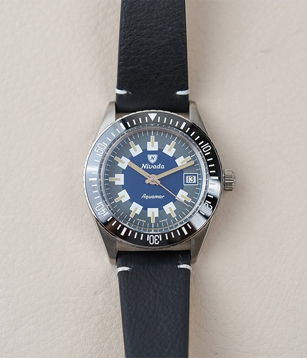 Nivada Grenchen Aquamar Vintage 32062A15 Men’s Automatic Dive Watch Steel