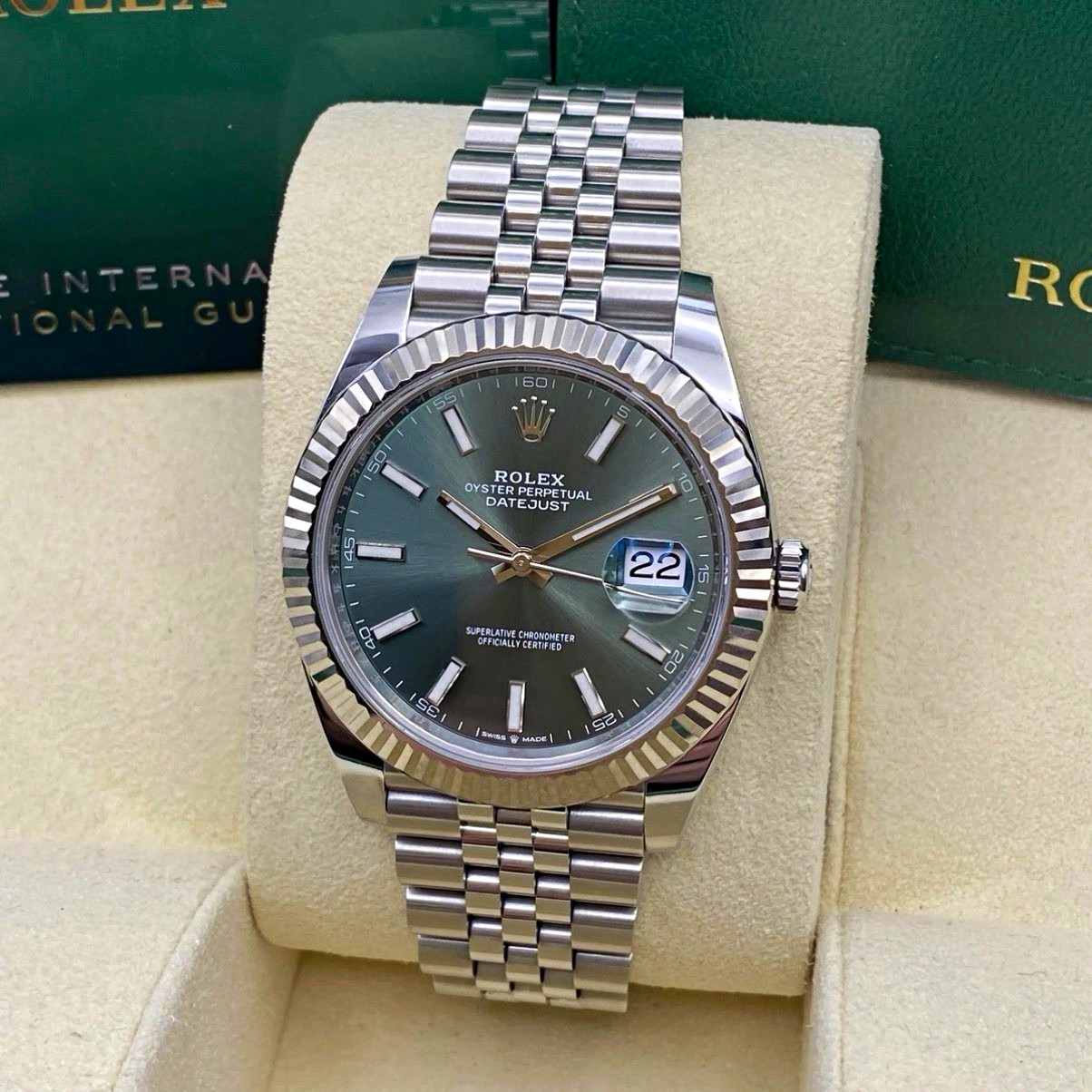 Brand New 2026 Rolex Datejust 41 Mint Green (Full Set Box and Papers)