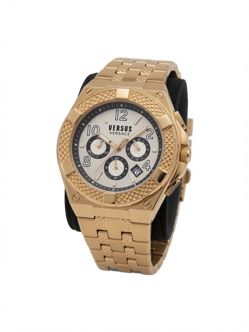 versus versace watch men 46MM rose gold, New with original tag, box and papers