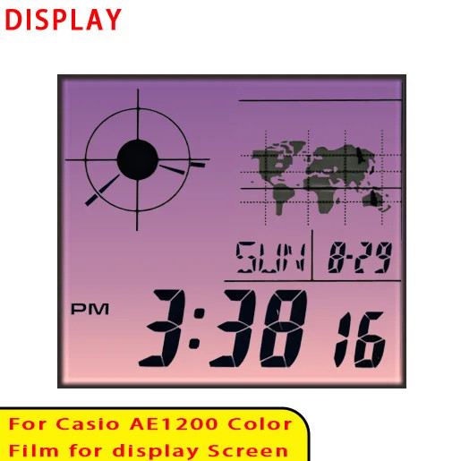 42 Style Display Color Screen Filter for Casio AE1200 Display HD Gradient Filter