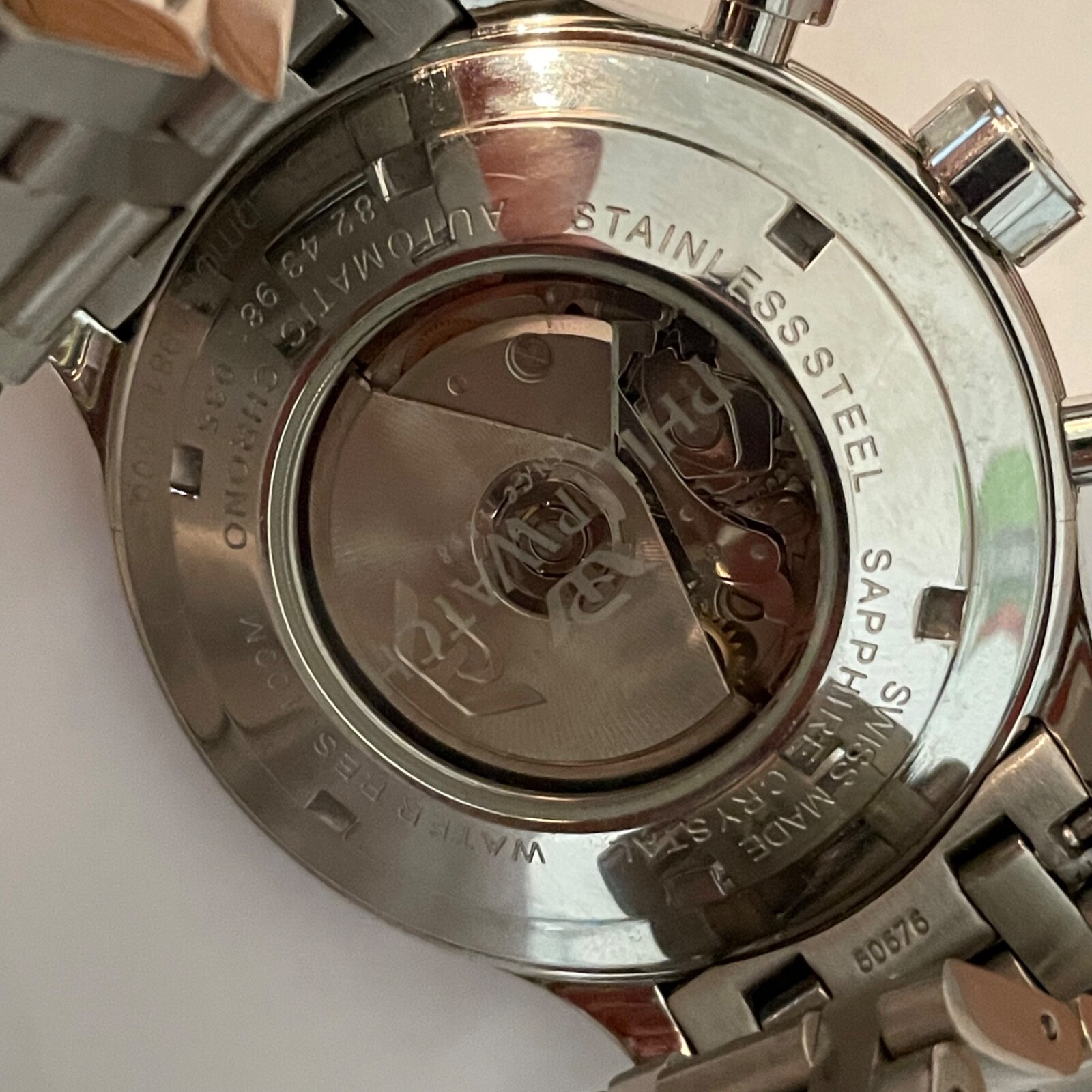 Philip Valjoux 7750 Automatic Chronograph Men’s Watch 44mm Original SS Bracelet