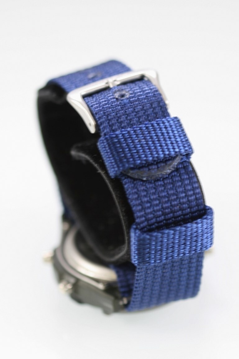 Ultimate Men Watch Gray Black Plastic Nylon Blue Chron Light Alarm Date Quartz