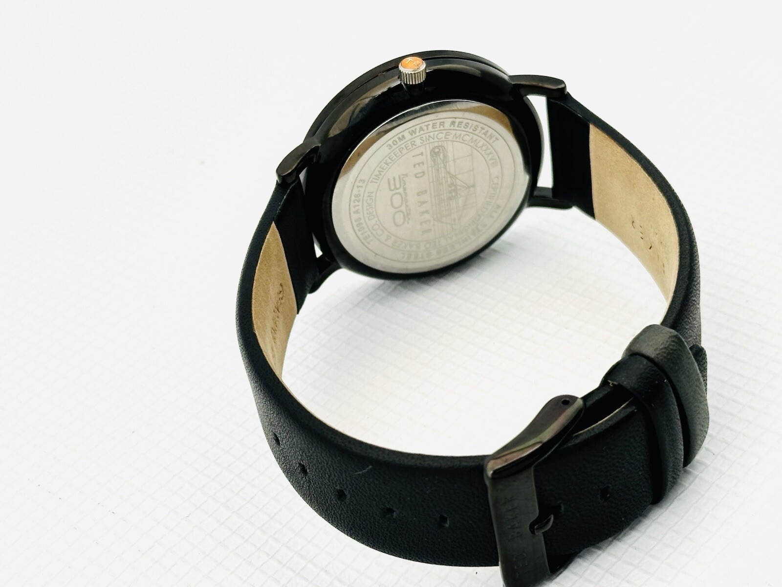 Ted Baker TE1096 SMART CASUAL Black Multi-Function Black Leather Strap Watch
