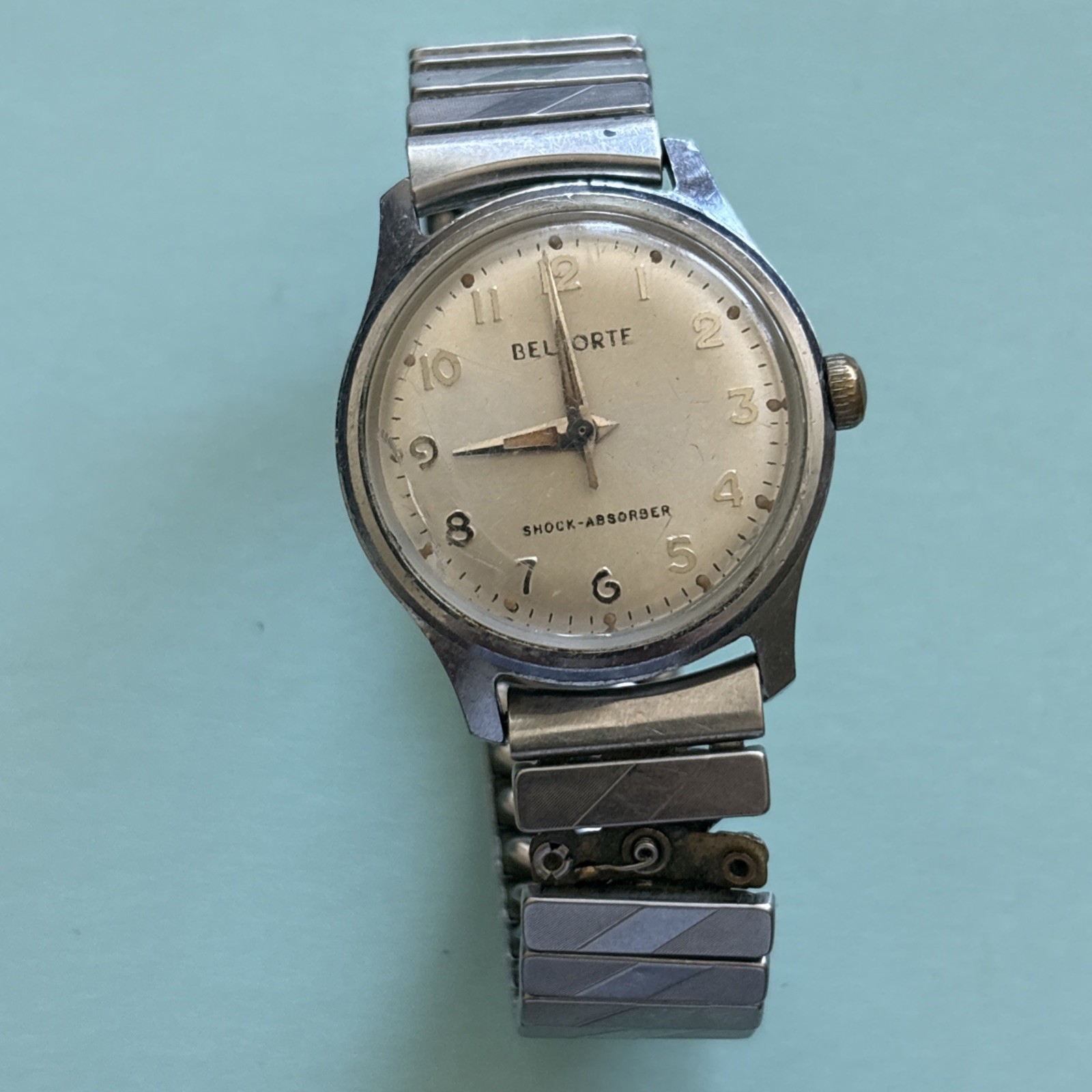VTG Belforte Men’s Manuel Wind Shock Absorber Arabic Numerals, Second Hand Works