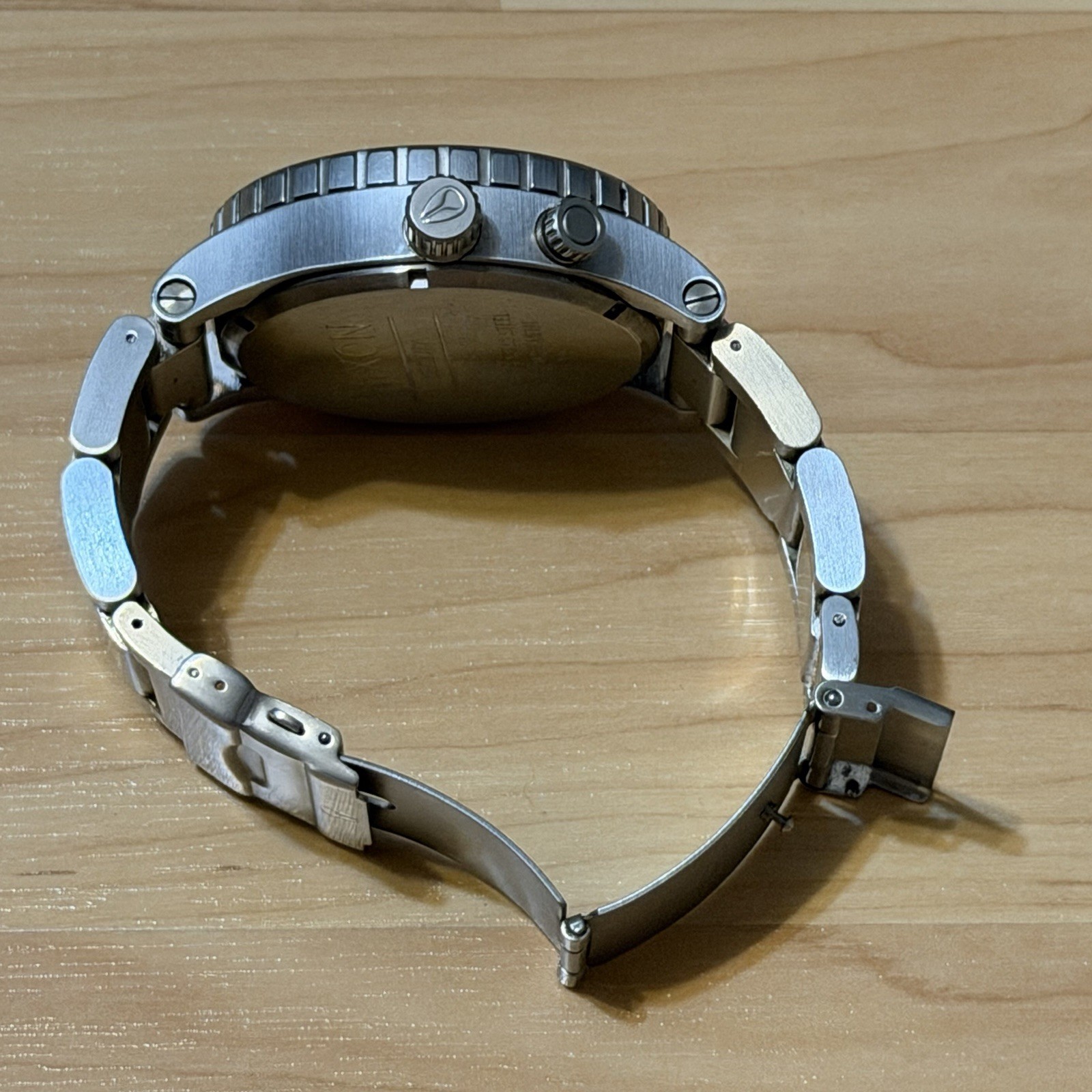 Nixon The 51-30 “Simplify” White Silver Men’s Analog Tide Watch PARTS OR REPAIR