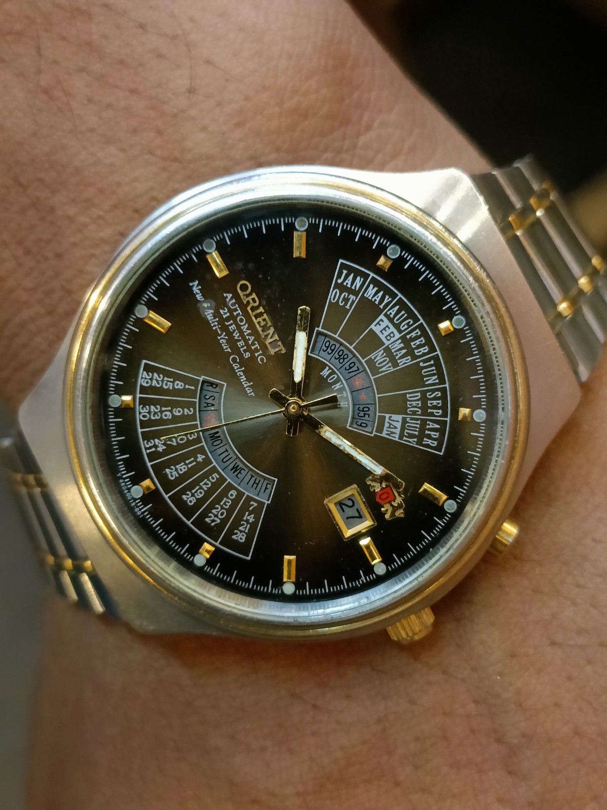 ORIENT PERPETUAL MULTI-YEAR CALENDAR AUTOMATIC JAPAN MEN’S WORKING CONDITION