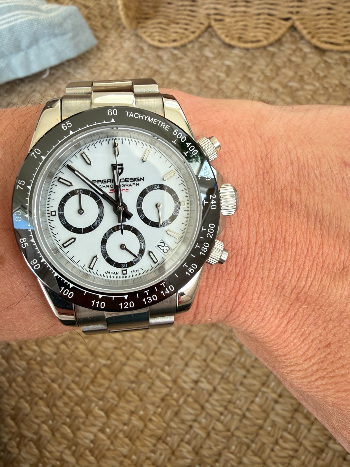 Pagani Design PD-1644 Panda Chronograph Watch VK63 Sapphire 40mm